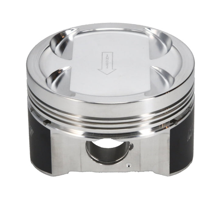 Manley 03-06 Evo 8/9 (7 Bolt 4G63T) 85.5mm +0.5mm Over Bore 8.5:1 Dish Pistons w/ Rings - Bull Strap