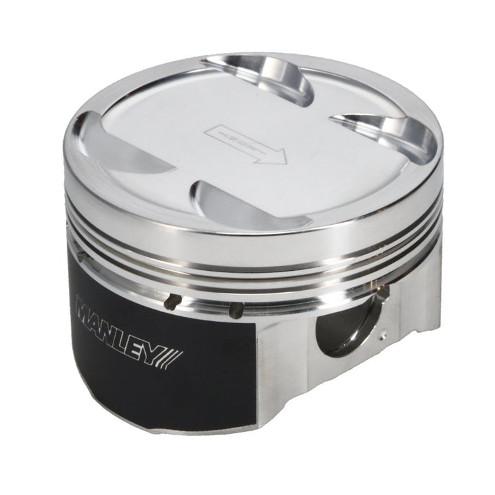 Manley 03-06 Evo 8/9 (7 Bolt 4G63T) 85.5mm +0.5mm Over Bore 8.5:1 Dish Pistons w/ Rings - Bull Strap