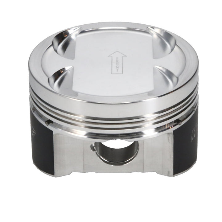 Manley 03-06 Evo 8/9 (7 Bolt 4G63T) 85mm STD Bore 8.5:1 Dish Pistons w/ Rings - Bull Strap
