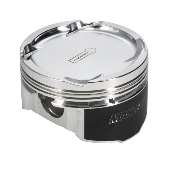 Manley 03-06 Evo 8/9 (7 Bolt 4G63T) 86mm +1mm Over Bore 100mm Stroke 8.5:1 Dish Pistons w/ Rings - Bull Strap