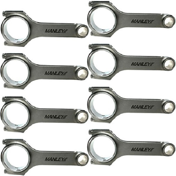 Manley Chrysler Hemi 6.125 Length H Tuff Series Connecting Rod Set w/ ARP 2000 Bolts (Set of 8) - Bull Strap