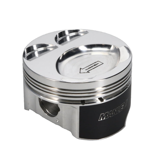 Manley Mazda 94mm 88mm +5mm Bore 9.5 CR Dish Type Platinum Series Pistons w/Rings - Bull Strap