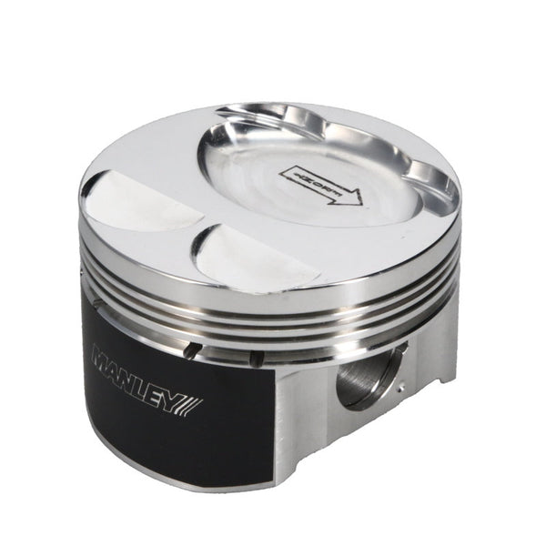 Manley MazdaSpeed 3 MZR 2.3L 87.75mm Bore -13.3cc Dome 9.5:1 CR  Pistons w/ Rings - Set of 4 - Bull Strap