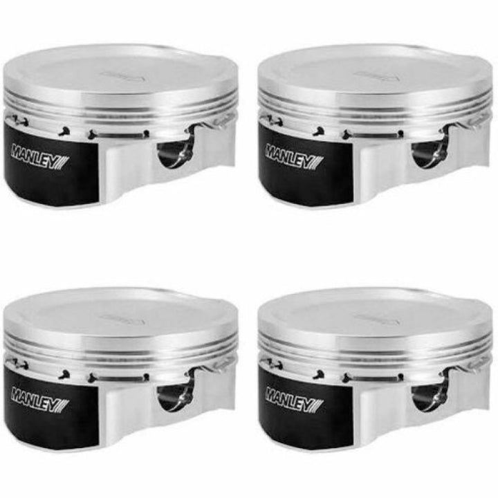 Manley Subaru EJ257 99.75mm +.25mm Bore 8.5:1 Dish Platinum Series Piston Set with Rings - Bull Strap