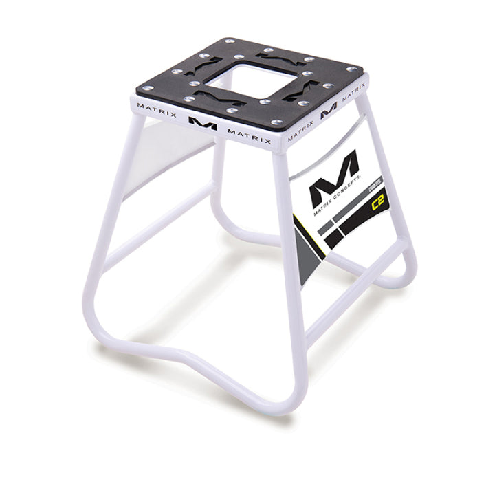 Matrix Concepts C2 Steel Stand with Nameplate - White - Bull Strap