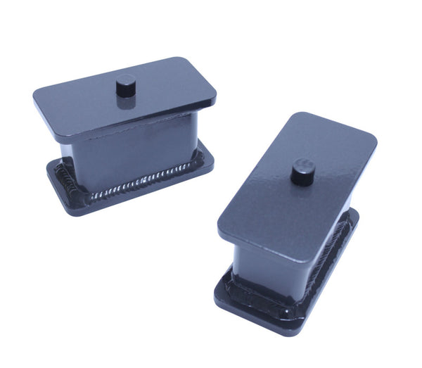 MaxTrac 02-08 Dodge RAM 1500 2WD 3in Rear Fabricated Steel Lift Blocks - Bull Strap