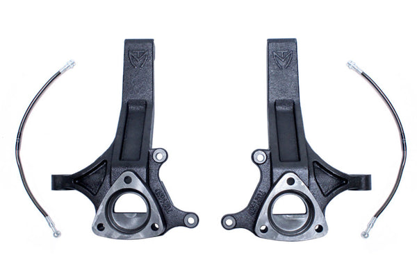 MaxTrac 02-18 Dodge RAM 1500 2WD 4.5in Front Lift Spindles w/Extended DOT Compliant Brake Lines - Bull Strap