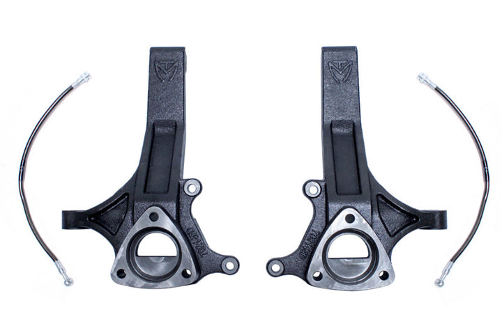 MaxTrac 02-18 Dodge RAM 1500 2WD 4.5in Front Lift Spindles w/Extended DOT Compliant Brake Lines - Bull Strap