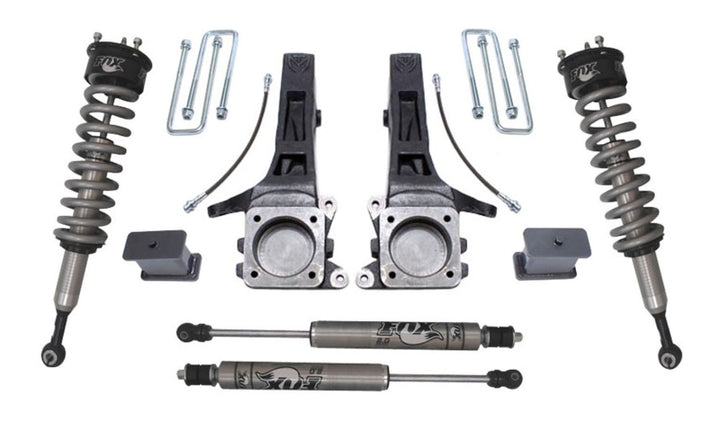 MaxTrac 05-18 Toyota Tacoma 2WD 6 Lug 6.5in/4in MaxPro Elite Spindle Lift Kit w/FOX Shocks - Bull Strap