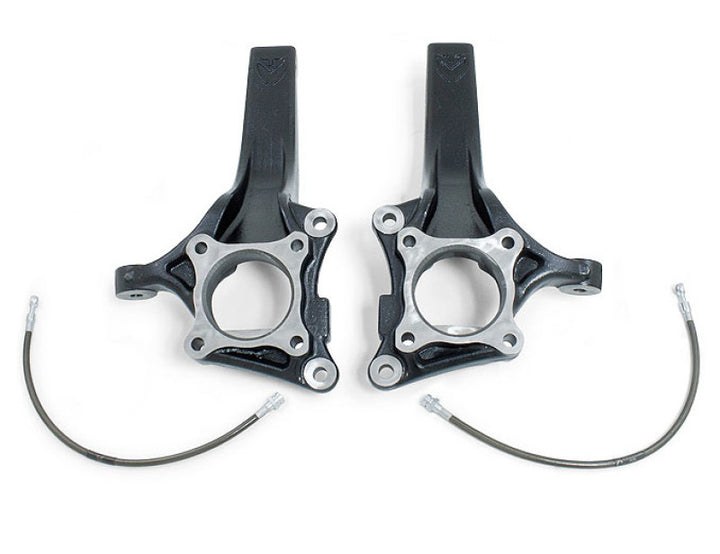 MaxTrac 09-18 Ford F-150 2WD 4-4.5in Front Lift Spindles w/Extended DOT Compliant Brake Lines - Bull Strap