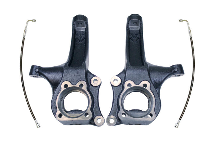 MaxTrac 15-16 Chevrolet Colorado 2WD 4in Front Lift Spindles w/Extended DOT Compliant Brake Lines - Bull Strap