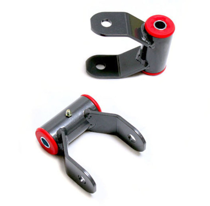 MaxTrac 15-18 Ford F-150 2WD/4WD 1in Rear Lift Shackles - Bull Strap