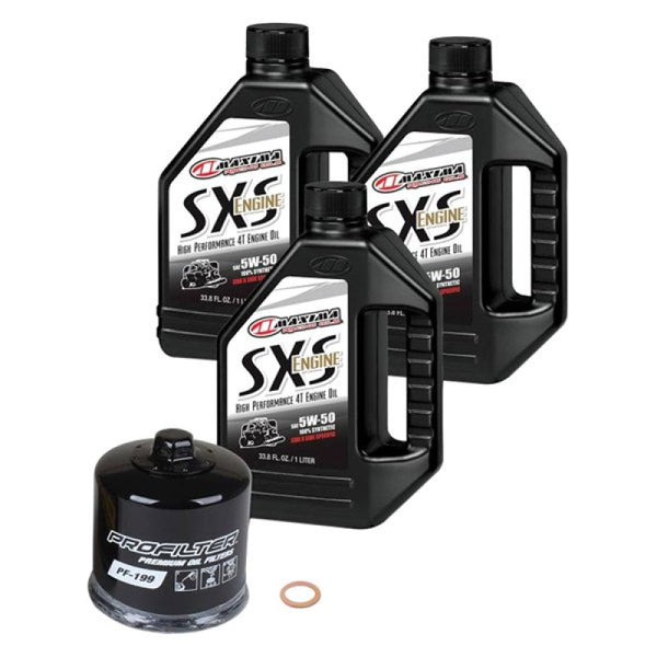Maxima SXS Polaris Turbo Quick Change Kit w/Full Synthetic 10W50 Engine Oil/Filter/Hardware - Bull Strap