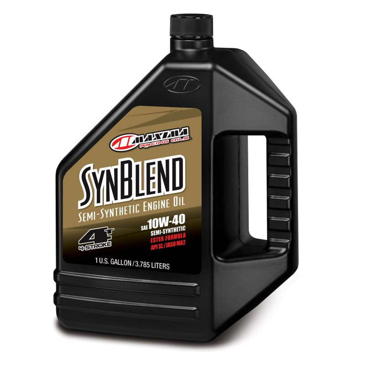 Maxima Syn Blend Ester 4T Semi-Synthetic 10W40 Engine Oil - 128oz - Bull Strap
