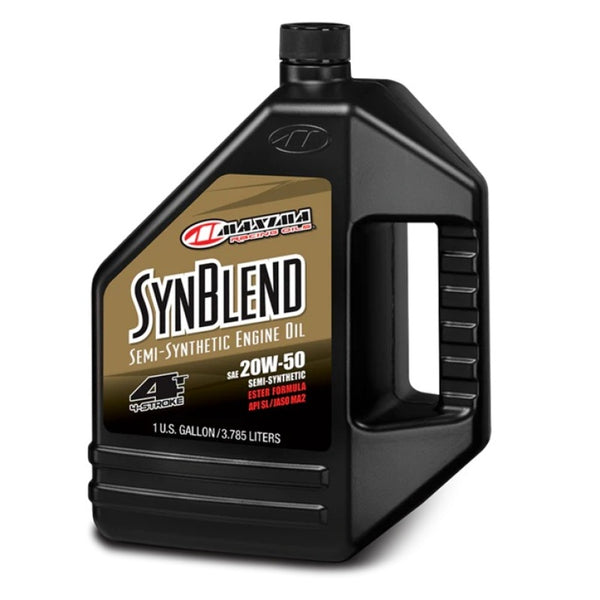 Maxima Syn Blend Ester 4T Semi-Synthetic 20W50 Engine Oil - 128oz - Bull Strap