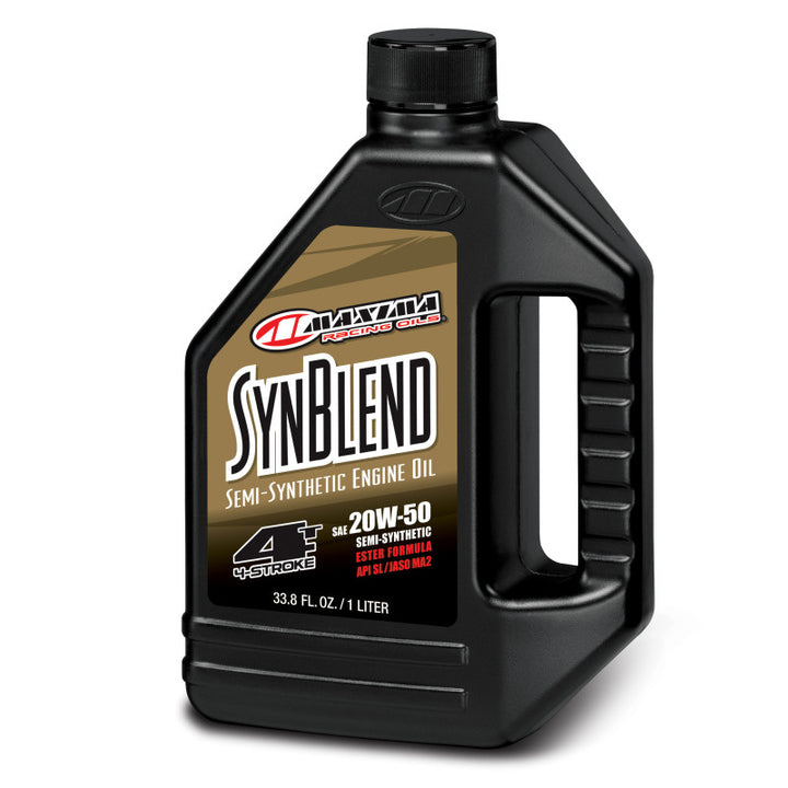 Maxima Syn Blend Ester 4T Semi-Synthetic 20W50 Engine Oil - 1L - Bull Strap