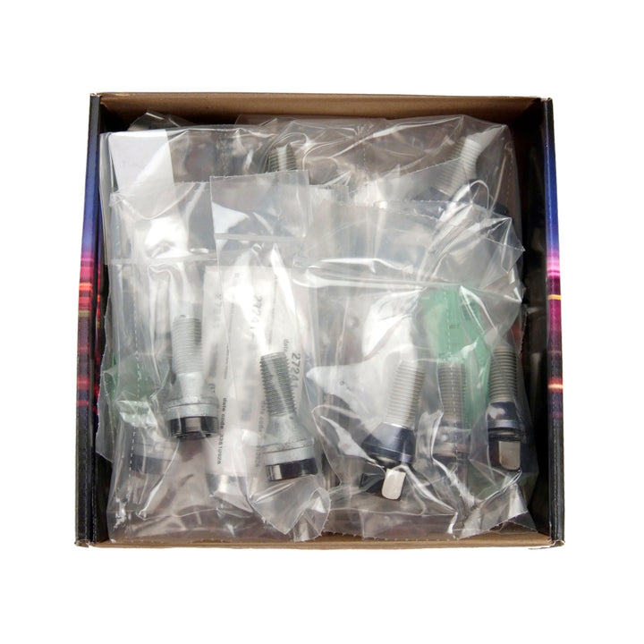 McGard 5 Lug Hex Install Kit w/Locks (Cone Seat Bolt) M14X1.5 / 17mm Hex / 28.0mm Shank L. - Black - Bull Strap
