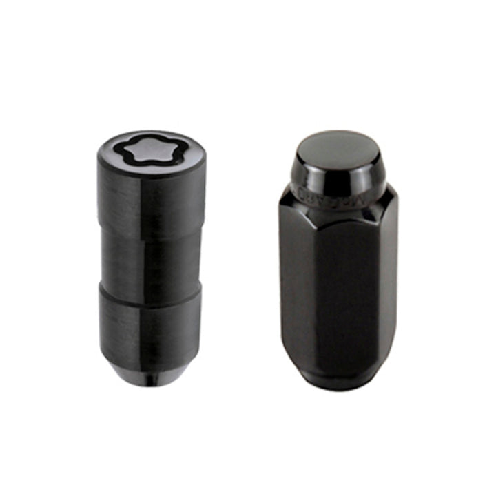 McGard 6 Lug Hex Install Kit w/Locks (Cone Seat Nut) M14X1.5 / 13/16 Hex / 1.945in. Length - Black - Bull Strap