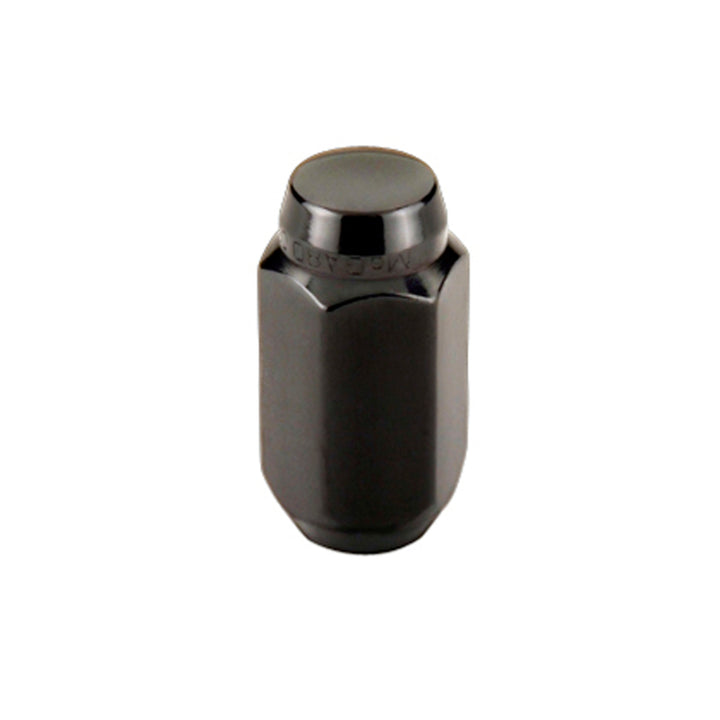 McGard Hex Lug Nut (Cone Seat) M14X1.5 / 22mm Hex / 1.635in. Length (4-Pack) - Black - Bull Strap