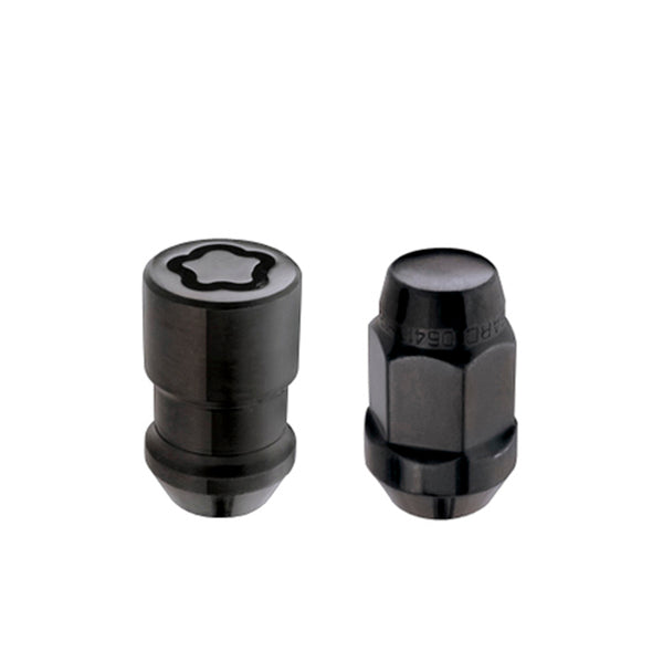 McGard Jeep Wrangler Install Kit (Cone Seat Bulge) 1/2-20 / 3/4 Hex / (18 Lug Nuts / 5 Locks) - Blk - Bull Strap