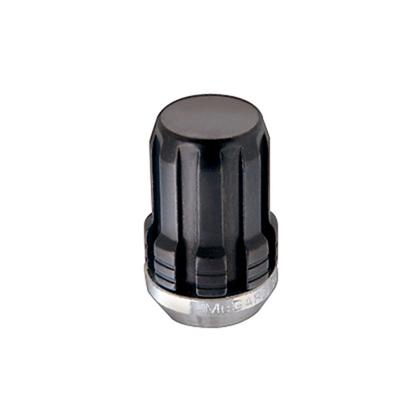 McGard SplineDrive Lug Nut (Cone Seat) M12X1.5 / 1.24in. Length (4-Pack) - Black (Req. Tool) - Bull Strap