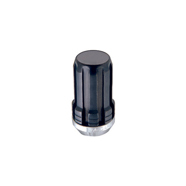 McGard SplineDrive Lug Nut (Cone Seat) M14X1.5 / 1.935in. Length (4-Pack) - Black (Req. Tool) - Bull Strap