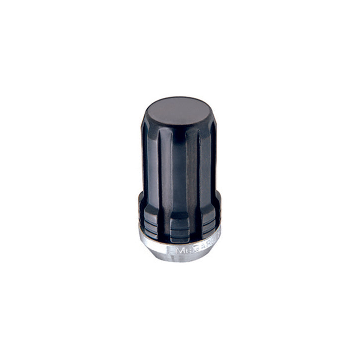McGard SplineDrive Lug Nut (Cone Seat) M14X1.5 / 1.935in. Length (4-Pack) - Black (Req. Tool) - Bull Strap