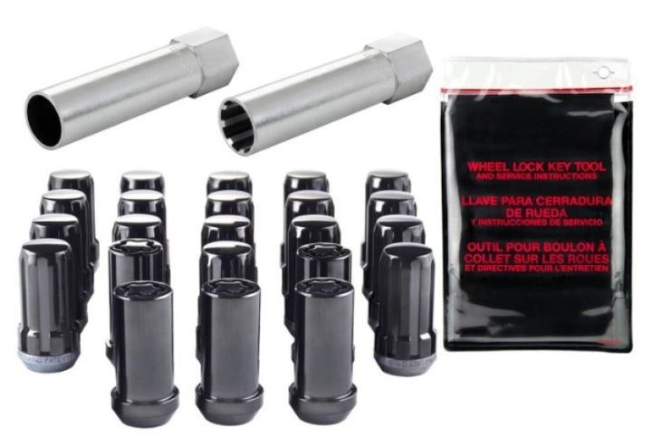 McGard SplineDrive Tuner 23-PC Jeep JL Install Kit w/Locks & Tool (Cone) M14X1.5 / 22m Hex - Black - Bull Strap
