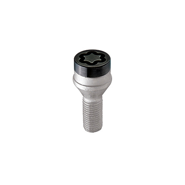 McGard Wheel Lock Bolt Set - 4pk. (Cone Seat) M14X1.5 / 17mm Hex / 31.0mm Shank Length - Black - Bull Strap