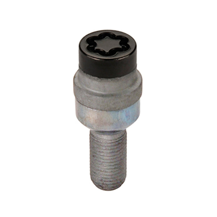 McGard Wheel Lock Bolt Set - 4pk. (Radius Seat) M14X1.5 / 17mm Hex / 28.2mm Shank Length - Black - Bull Strap