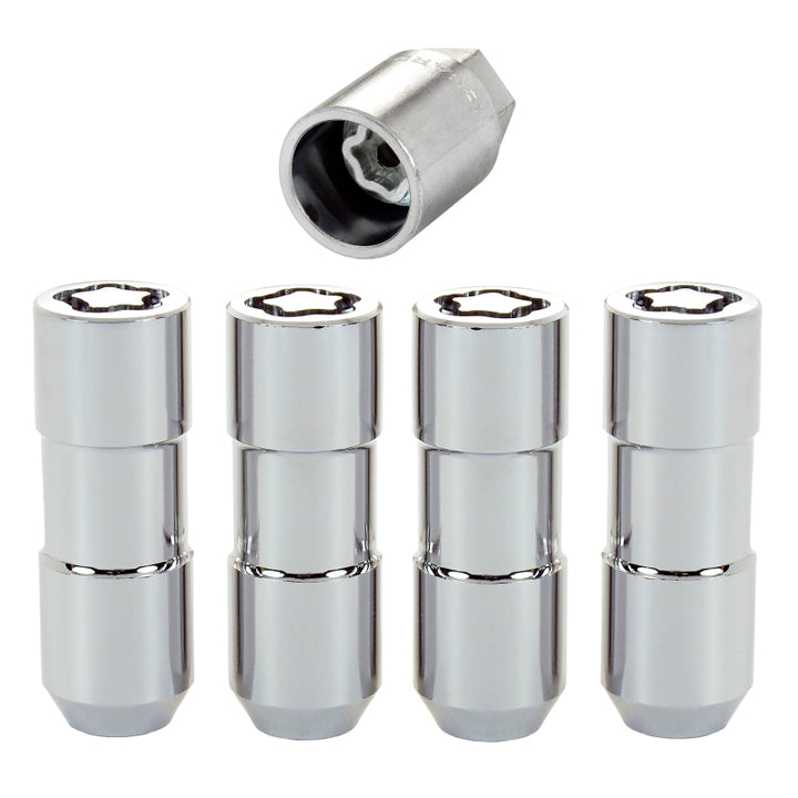 McGard Wheel Lock Nut Set - 4pk. (Cone Seat Duplex) 9/16-18 / 7/8 Hex / 2.5in. Length - Chrome - Bull Strap