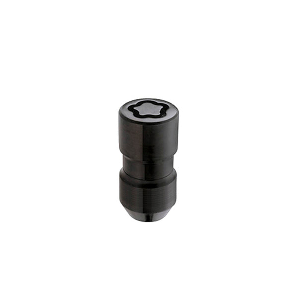 McGard Wheel Lock Nut Set - 4pk. (Cone Seat) M14X1.5 / 21mm & 22mm Dual Hex / 1.639in. L - Black - Bull Strap