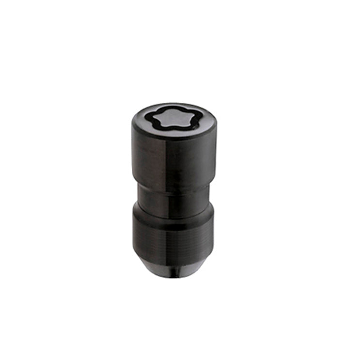 McGard Wheel Lock Nut Set - 4pk. (Cone Seat) M14X1.5 / 21mm & 22mm Dual Hex / 1.639in. L - Black - Bull Strap