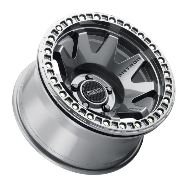 Method MR108 17x9 -44mm Offset 5x5 71.5mm CB Gloss Titanium w/BH-H24125-38 Wheel - Bull Strap