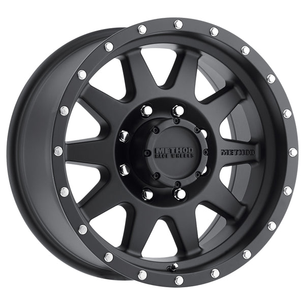 Method MR301 The Standard 20x9 +18mm Offset 8x6.5 130.81mm CB Matte Black Wheel - Bull Strap