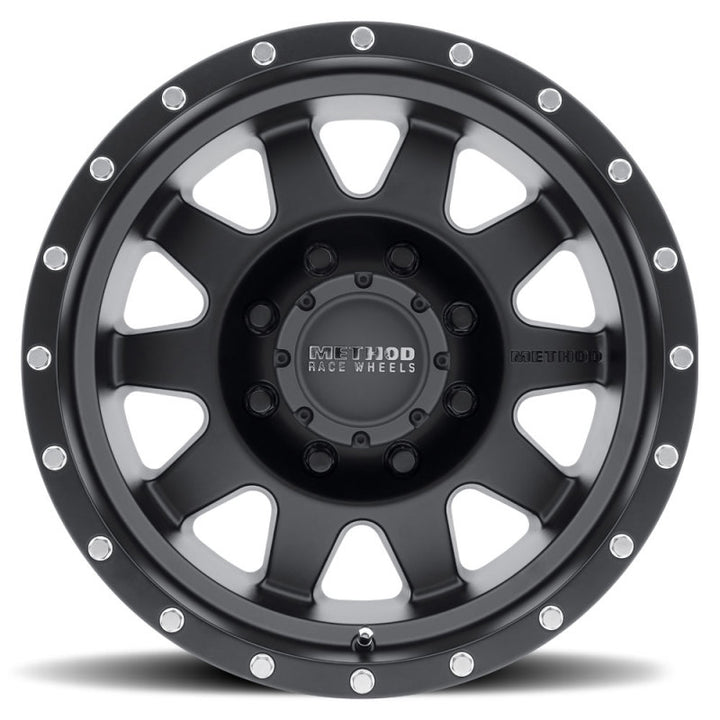 Method MR301 The Standard 20x9 +18mm Offset 8x6.5 130.81mm CB Matte Black Wheel - Bull Strap
