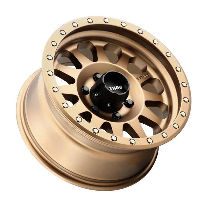 Method MR304 Double Standard 17x8.5 0mm Offset 6x5.5 108mm CB Method Bronze Wheel - Bull Strap