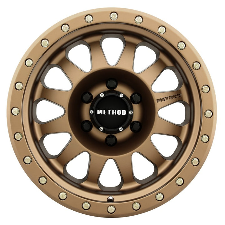Method MR304 Double Standard 17x8.5 0mm Offset 6x5.5 108mm CB Method Bronze Wheel - Bull Strap