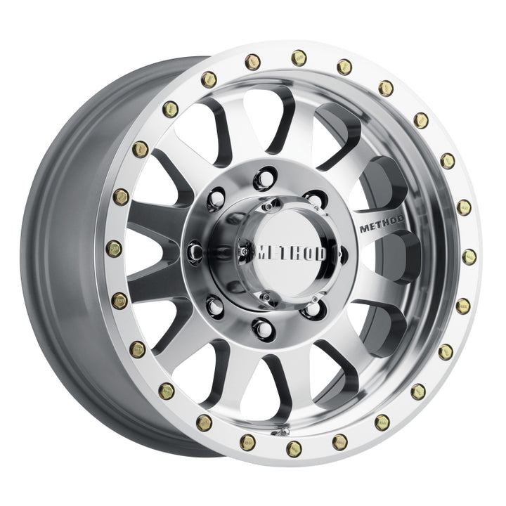 Method MR304 Double Standard 17x8.5 0mm Offset 8x170 130.81mm CB Machined/Clear Coat Wheel - Bull Strap