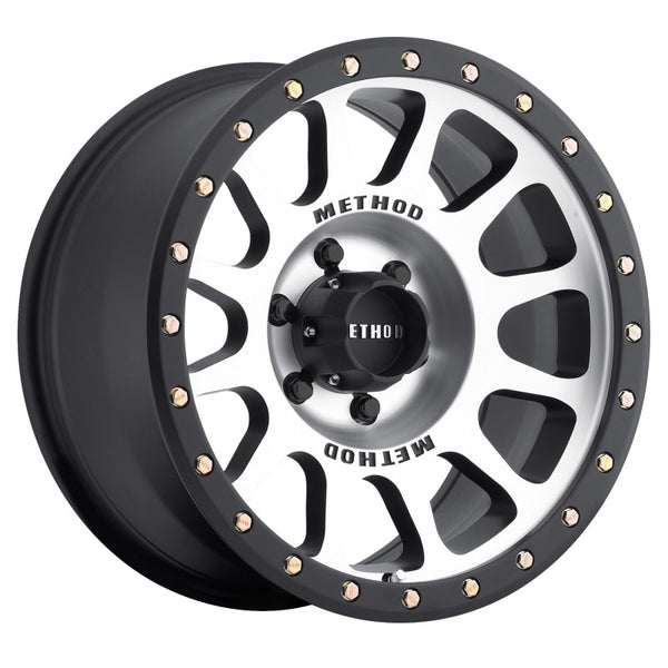 Method MR305 NV 18x9 0mm Offset 6x5.5 108mm CB Machined/Black Street Loc Wheel - Bull Strap