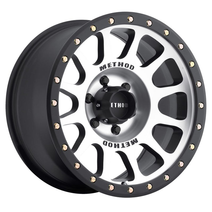 Method MR305 NV 18x9 0mm Offset 6x5.5 108mm CB Machined/Black Street Loc Wheel - Bull Strap