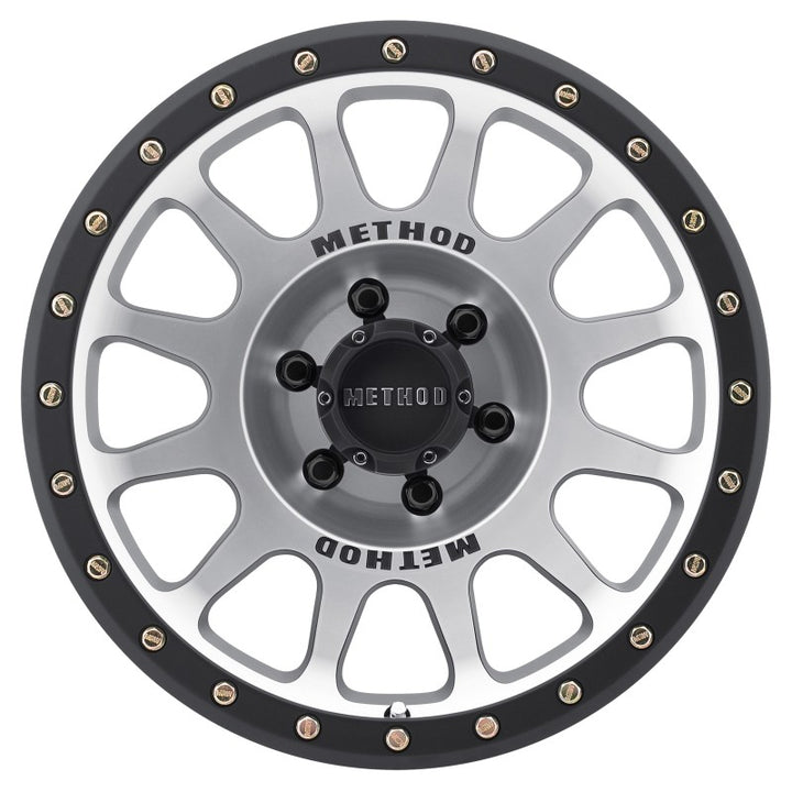Method MR305 NV 18x9 0mm Offset 6x5.5 108mm CB Machined/Black Street Loc Wheel - Bull Strap