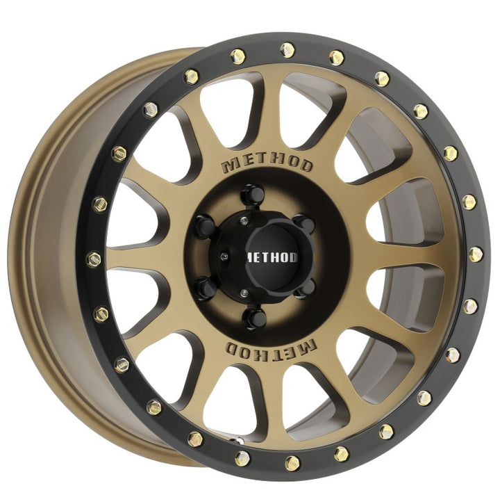 Method MR305 NV 18x9 0mm Offset 6x5.5 108mm CB Method Bronze/Black Street Loc Wheel - Bull Strap