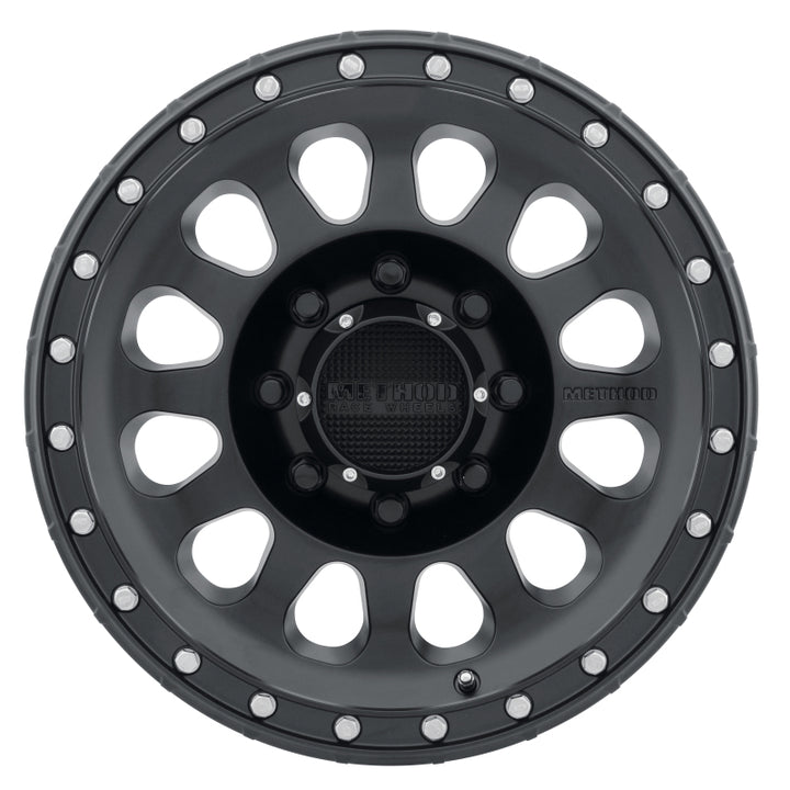 Method MR315 18x9 +18mm Offset 8x170 130.81mm CB Matte Black Wheel - Bull Strap