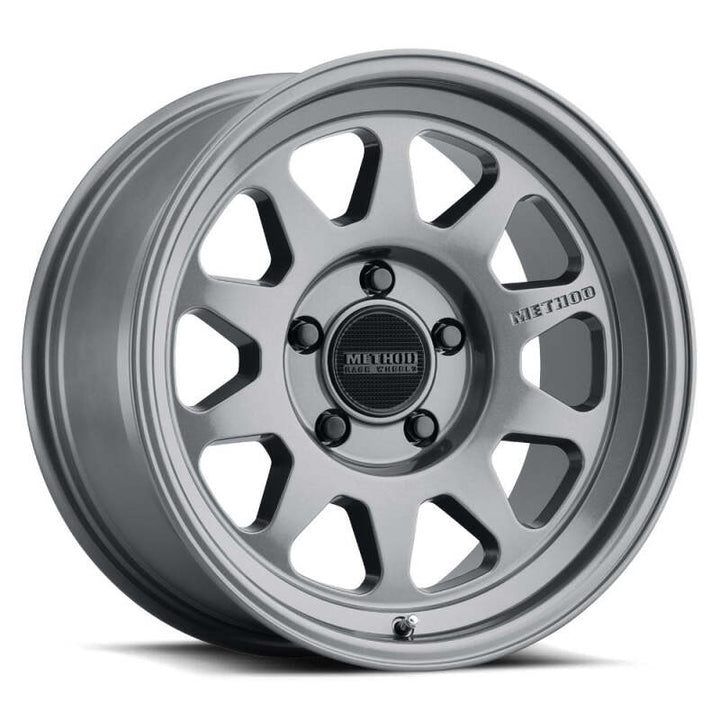 Method MR316 17x8 25mm Offset 6x5.5 106.25mm CB Gloss Titanium Wheel - Bull Strap