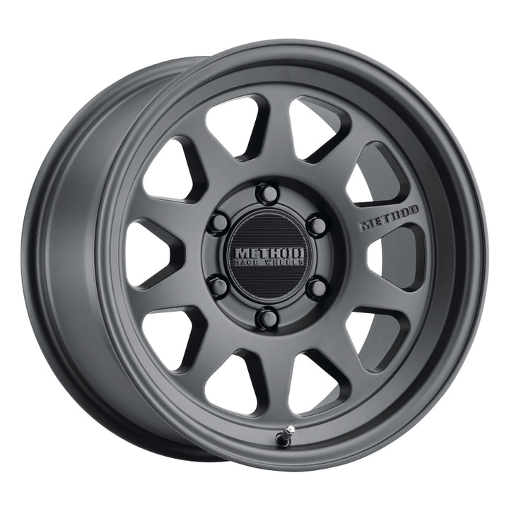 Method MR316 17x8.5 0mm Offset 6x120 67mm CB Matte Black Wheel - Bull Strap