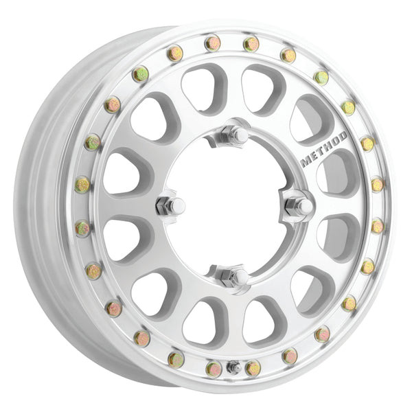 Method MR401-R UTV Beadlock 15x5 / 5+0/43mm Offset / 4x156 / 127mm CB Machined - Raw Wheel - Bull Strap