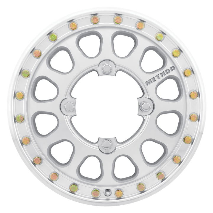 Method MR401-R UTV Beadlock 15x5 / 5+0/43mm Offset / 4x156 / 127mm CB Machined - Raw Wheel - Bull Strap