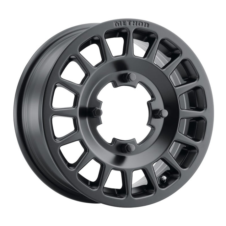 Method MR407 Bead Grip 15x6 / 5+1/51mm Offset / 5x4.5 / 77mm CB Matte Black Wheel - Bull Strap