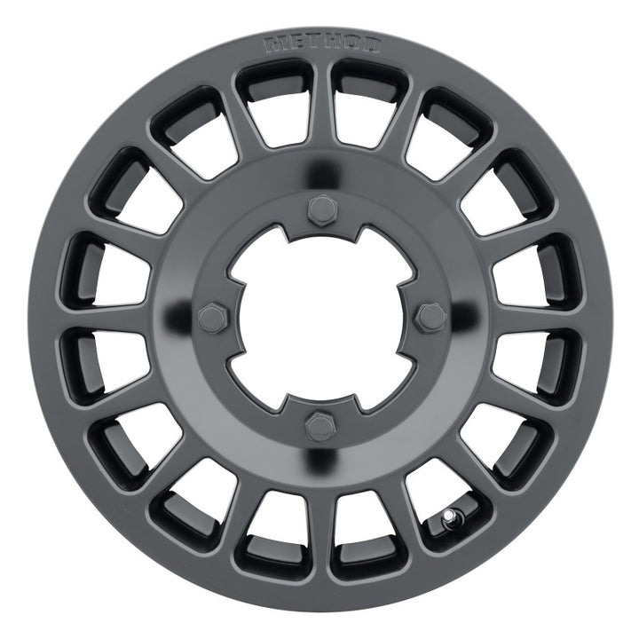 Method MR407 Bead Grip 15x6 / 5+1/51mm Offset / 5x4.5 / 77mm CB Matte Black Wheel - Bull Strap